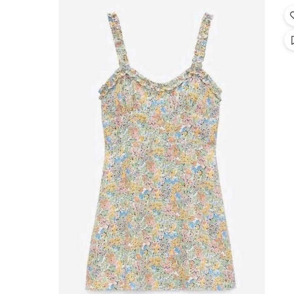 Zara Colorful Floral Mini Dress- Size M NEW WITH TAG! - Picture 6 of 8